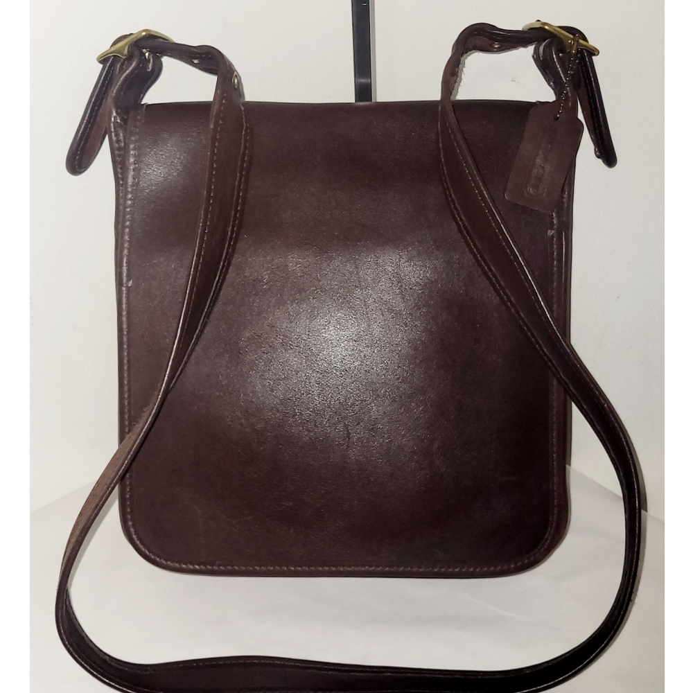 Coach 9145 Vintage Mocha Leather Studio Flap Crossbody Bag
